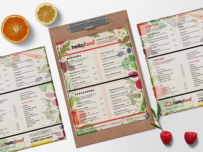 Free Minimal Menu Design Template branding design free graphic design menu minimal template