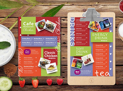 Free Chicken Menu Card Template branding card chicken design free graphic design menu mockup template