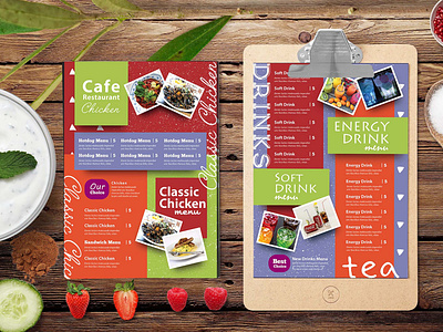 Free Chicken Menu Card Template