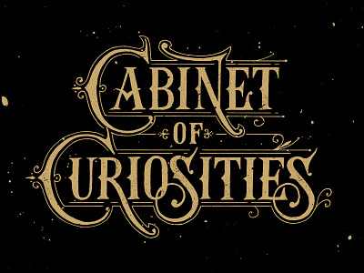 Cabinet of Curiosities hand lettering lettering logo logotype typedesign