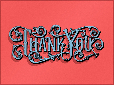 Thank You! colorful hand lettering lettering thank you type type design typography