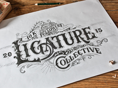Ligature Collective 10K drawing hand lettering lettering type type design typography