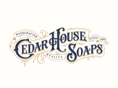 Cedar House Soaps customtype handlettering lettering logo logotype typography