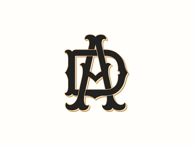Ad Monogram for Amsterdam Dandy customtype handlettering lettering logo logotype monogram typography