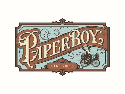 Paperboy customtype handlettering lettering logo logotype typography