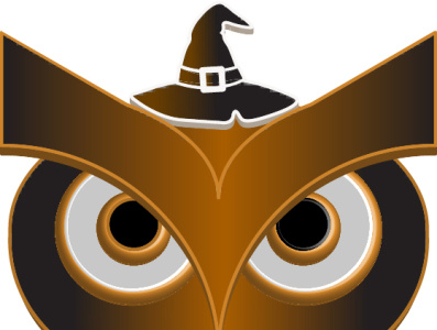 Witchy Owl 3d logo