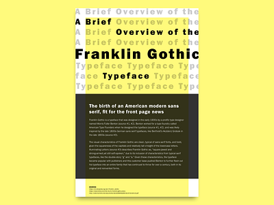 Typography Study franklin gothic typography