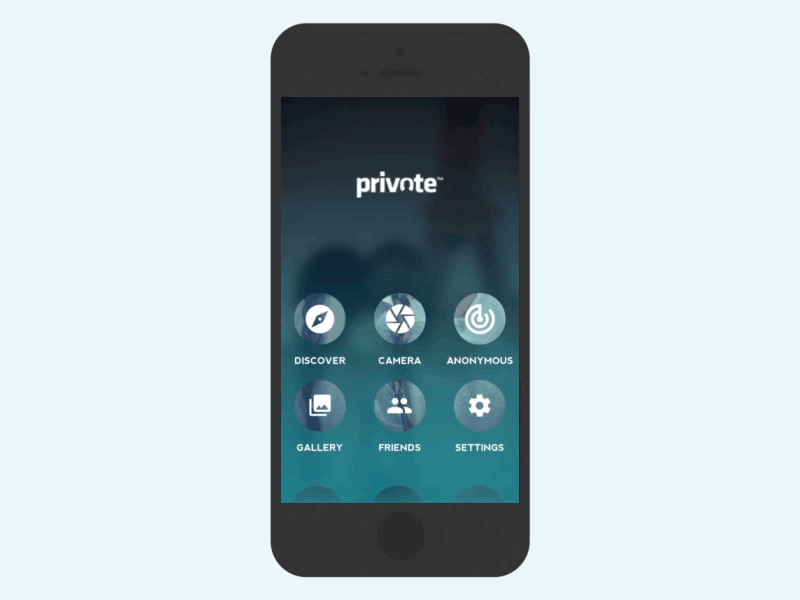 Privote startup screen app fly icon iphone logo mobile private screen startup vote
