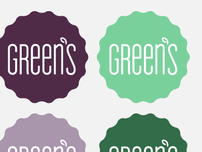 Green's green identity logo restaurant senior project