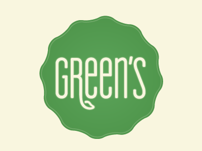Green's green healthy identity logo restaurant salad sandwiches senior project