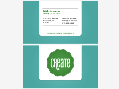 Create business card create food healthy identity logo restaurant seal