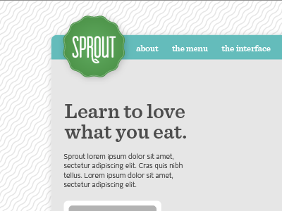 Sprout website in progress food healthy mockup restaurant senior project sprout website wireframe