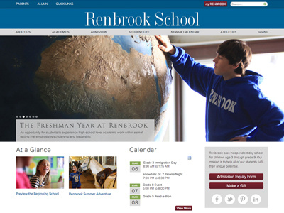 Renbrook calendar connecticut ct design image renbrook responsive rotator school site slideshow web design website
