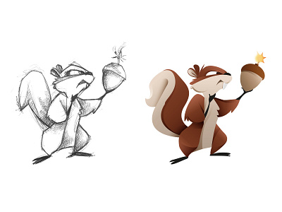 Squirrel character design