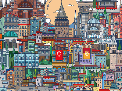 Istanbul, Turkey city country design history icon illustration istanbul turkey vector vector illustration