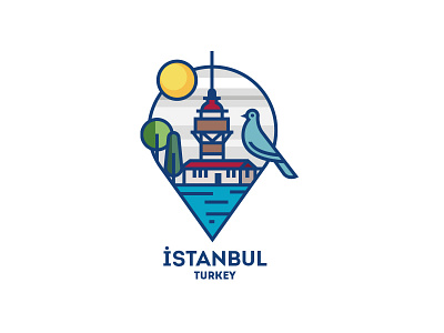 Istanbul, Turkey city design history icon illustration istanbul logo turkey ux vector vector illustration