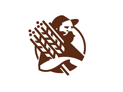 Farmer character design icon illustration logo ui ux vector vector illustration web
