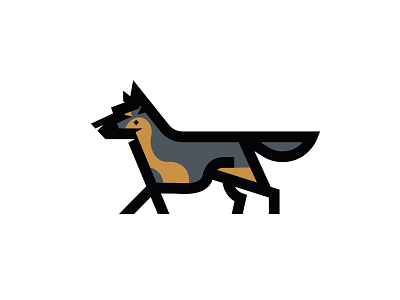 German Shepherd animal design dog german german shepherd icon illustration logo ui ux vector vector illustration