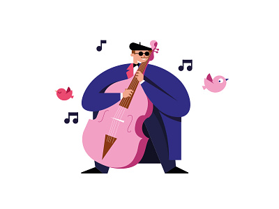 Cello cello character design icon illustration minimal music musician ui ux vector vector illustration