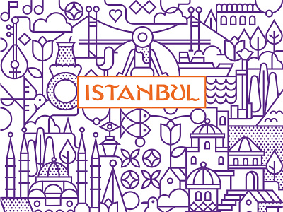 Istanbul, Turkey app city design icon illustration istanbul logo turk turkey turkish ui ux vector vector illustration