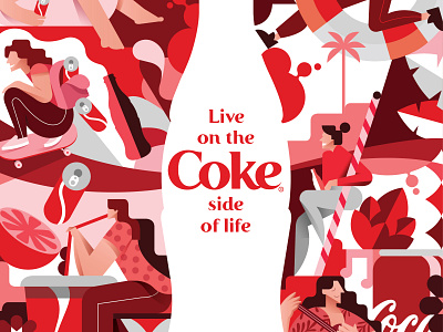 Coke branding design icon illustration ui ux vector vector illustration