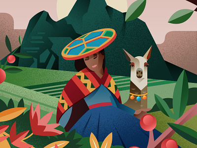 Peruvian Girl design icon illustration latin lima peru peruvia south america vector vector illustration