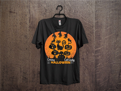 Crazy Halloween cat lady