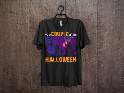 Best couple of the halloween t-shirt design