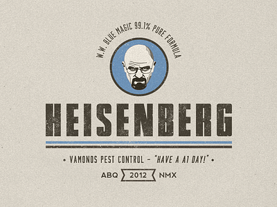 Heisenberg W.W. Blue Magic 99.1% Pure Formula brand branding breaking bad design emblem heisenberg logo logo design walter white