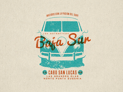 Baja Sur - Cabo San Lucas design hand drawn illustrator logo logo design photo illustration surf design surfing vector
