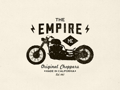 The Empire Motorcycle Club choppers design hand drawn illustrator logo logo design motorcycles photo illustration retro vector vintage