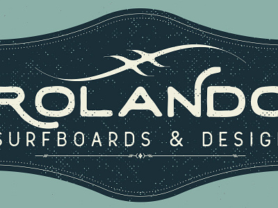 Rolando - Surfboards & Design logo logo design retro surfing vintage