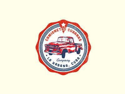 Camionetas Cubanas Co. La Habana, Cuba 1950s badge cuba logo logo design vintage