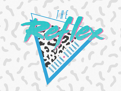 The Reflex - Duran Duran 1980s art badge design eighties music pop music retro