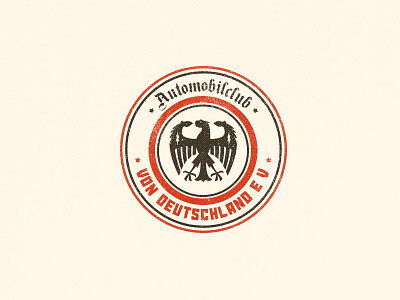 Automobilclub - von Deutschland E.V. auto auto club badge decal german germany hot rods logo retro sport cars vintage