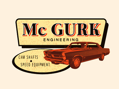 Mc Gurk Engineering 1960s ad auto decal design retro retro ad retro design vintage