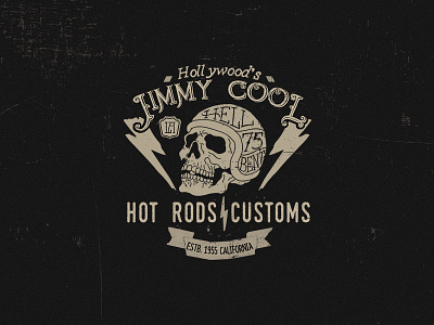 Hollywood's Jimmy Cool california choppers customs design drawn hollywood hot rods skull