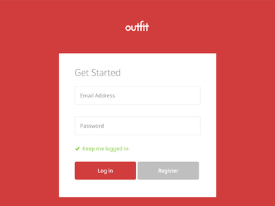 Get Started. engine log in login net outfit sign in sign up ui