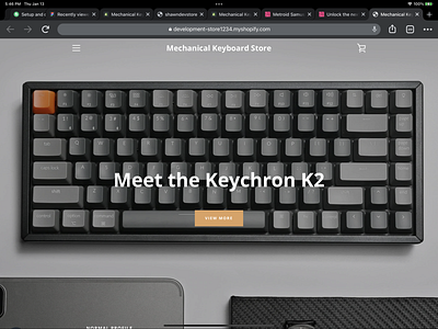 Mechanical Keyboard Store concept ecommerce figma shopify small business technology