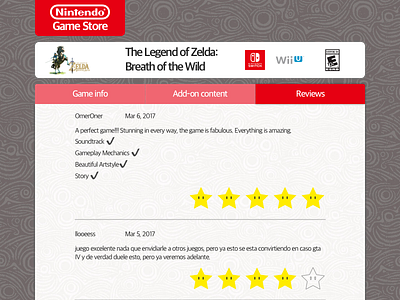 Nintendo Game Store Reviews Concept