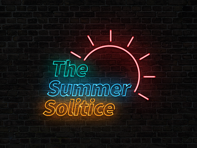 The Summer neon sign neon sign solitice summer