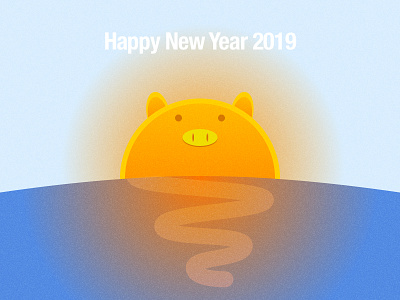Happy New Year 2019 2019 happynewyear pig sketch