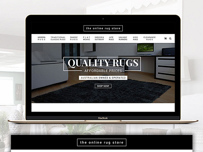 The Online Rug Store - www.onlinerugstore.com.au clean ecommerce minimal rug rugs theme ui ux webdesign website woocommerce wordpress