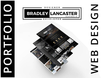 Portfolio Website Design - Bradley Lancaster agency blog creative dark gold greensock parallax portfolio scrollmagic ui ux website