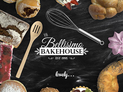 Bellisimo Bakehouse - Website Design - Logo Design bakehouse bakery branding bread cakes logo logo design top view ui vintage web design website