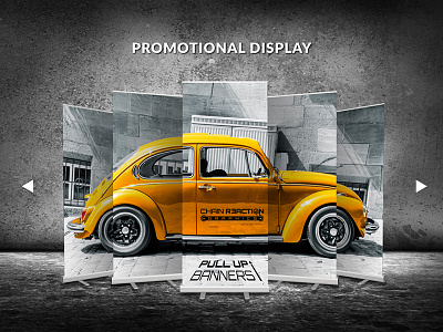 Pull Up Banner Promotional Display banner beetle display print promotional pull up pull up roll up roll up signage signs volkswagen