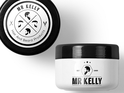 Mr Kelly - Hair And Beard Products Cosmetic Packaging Design barber beard cosmetics design hair hipster illustration logo logo design packaging retro vintage