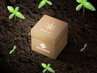 Outdoor Grow Kit - Grow Weed Simply Packaging & Logo Design box cardboard drugs happy days high home grown marijuana packaging peace smashed stoned weed