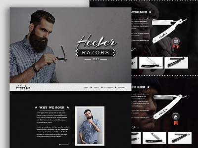 Heeler Razors One Pager Website Design