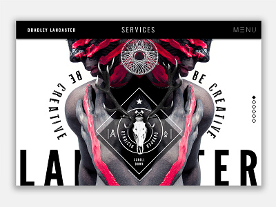 Creative Services Website Hero Header Design